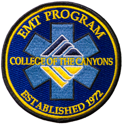 College of the Canyons EMT patch.