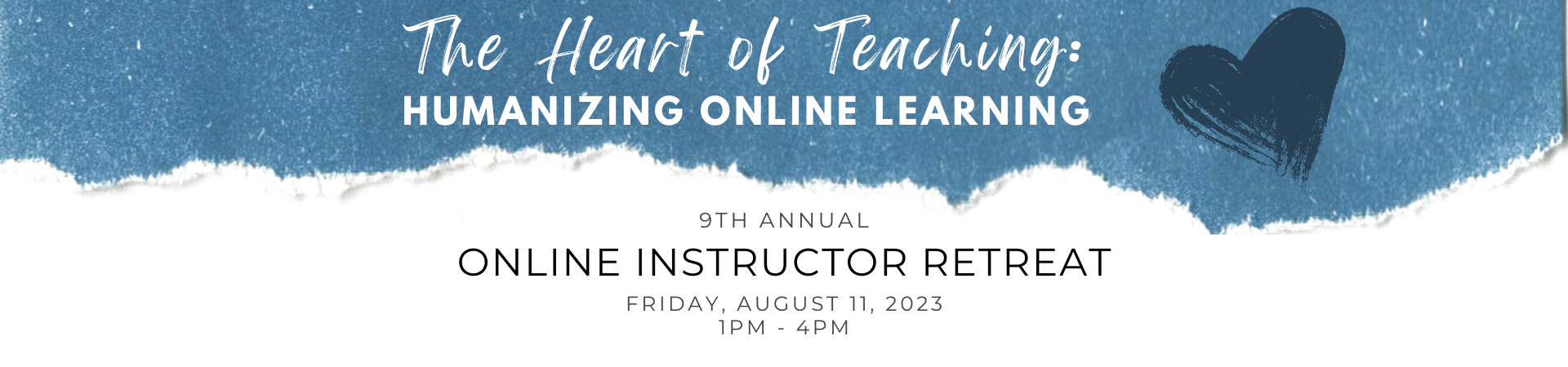 save the date - August 11 2023 - Online Instructor Retreat 