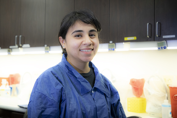 Clinical Laboratory Scientist students in lab class.