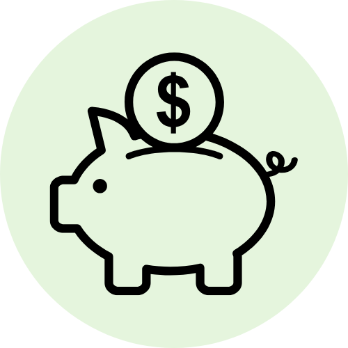 Logo of a piggy bank.