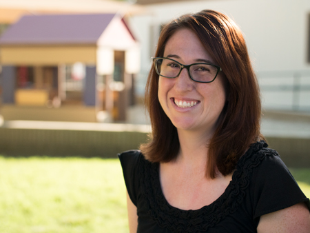 ECE faculty April Alvarez. 