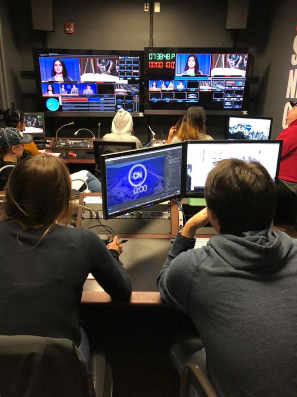 Cougar News, New Media Journalism, in the studio.