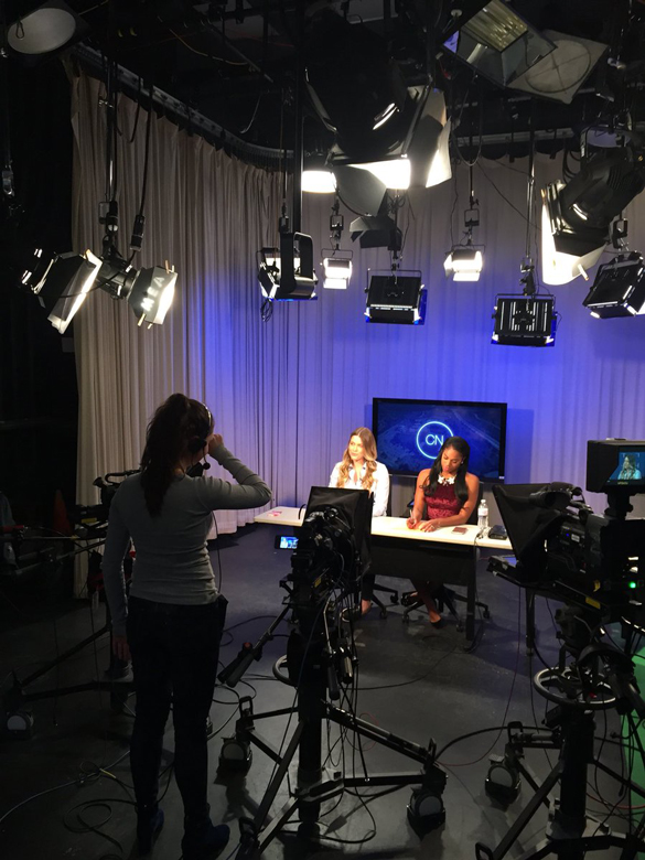 Cougar News, New Media Journalism, in the studio.