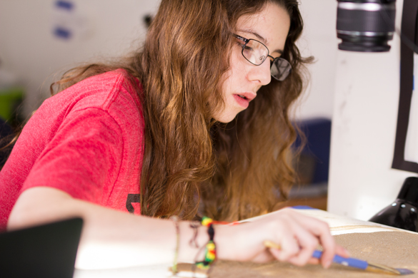 Animation students working on projects. 