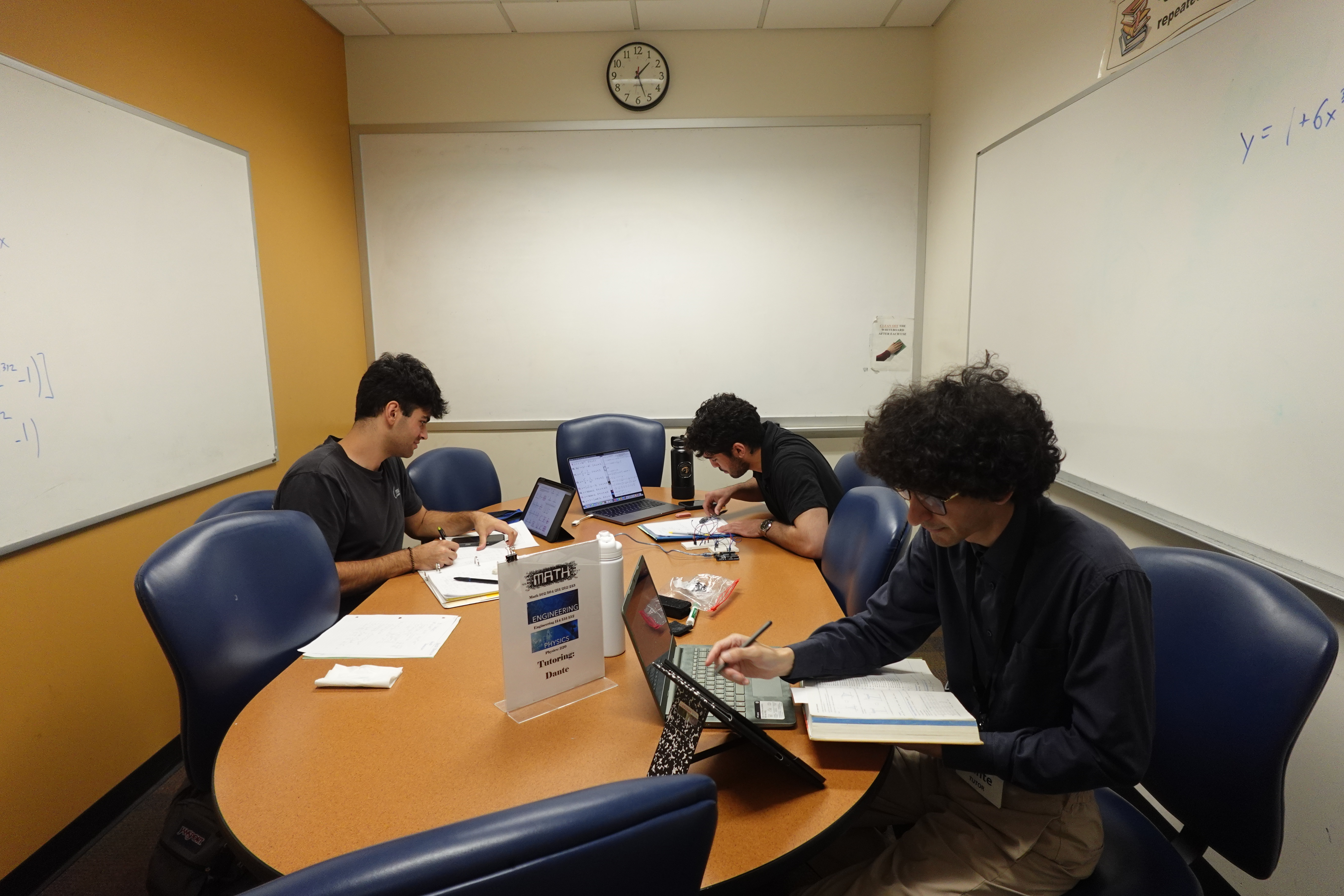 Group of Students Studying in the MESA Study Room.