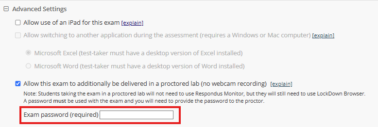 Respondus Lab Access Code