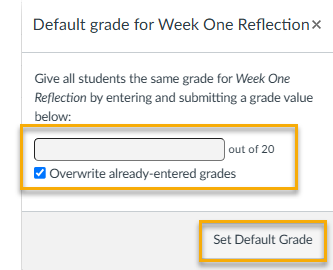 default grade settings