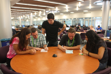 Students getting tutored