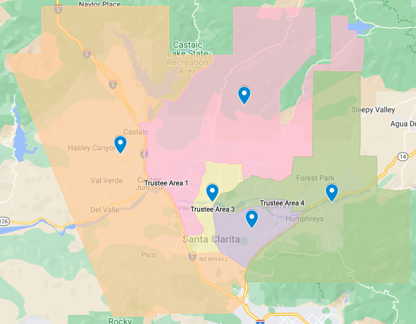 Map of Trustee Areas