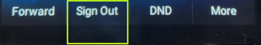 Signout button on phone