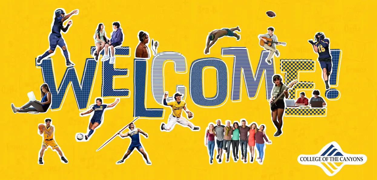 An example of a large-format banner that welcomes students to campus.