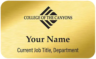 Brass Name Badge
