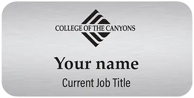 Silver Name Badge