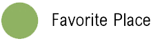 Green circular icon next to the text "Favorite Place".