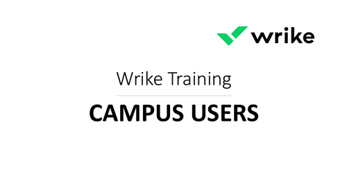 Campus Users Training Guide
