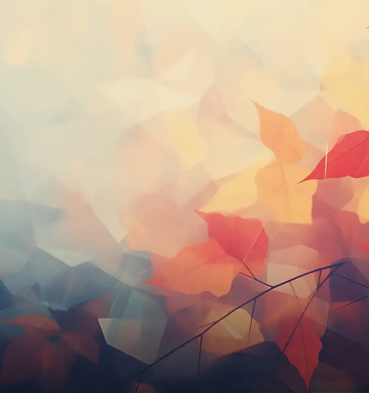Abstract illustration depicting fall colors and foliage.