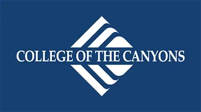 College of the Canyons logo on a solid dark blue background.