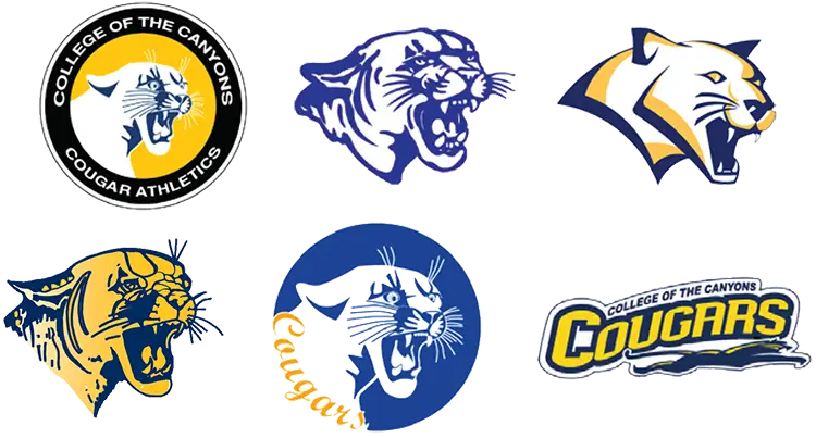 A collection of obsolete cougar logos.