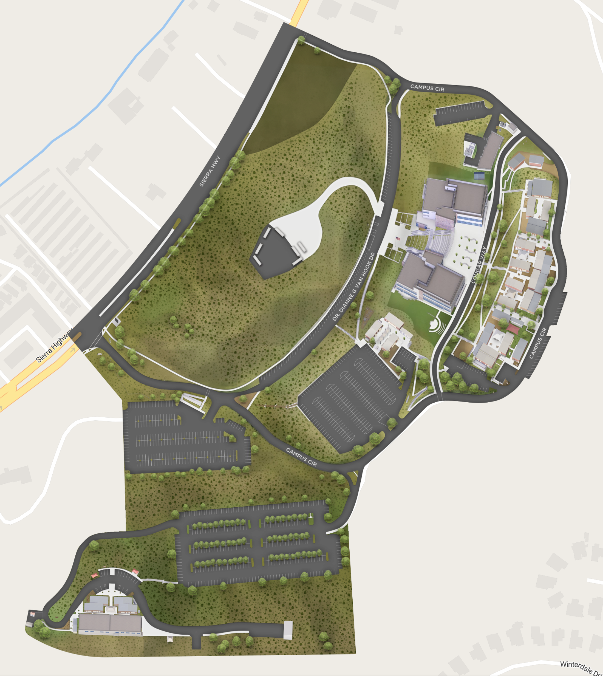 Interactive map of Canyon Country campus.