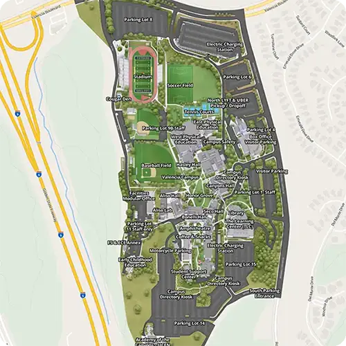 Interactive map of Valencia campus.