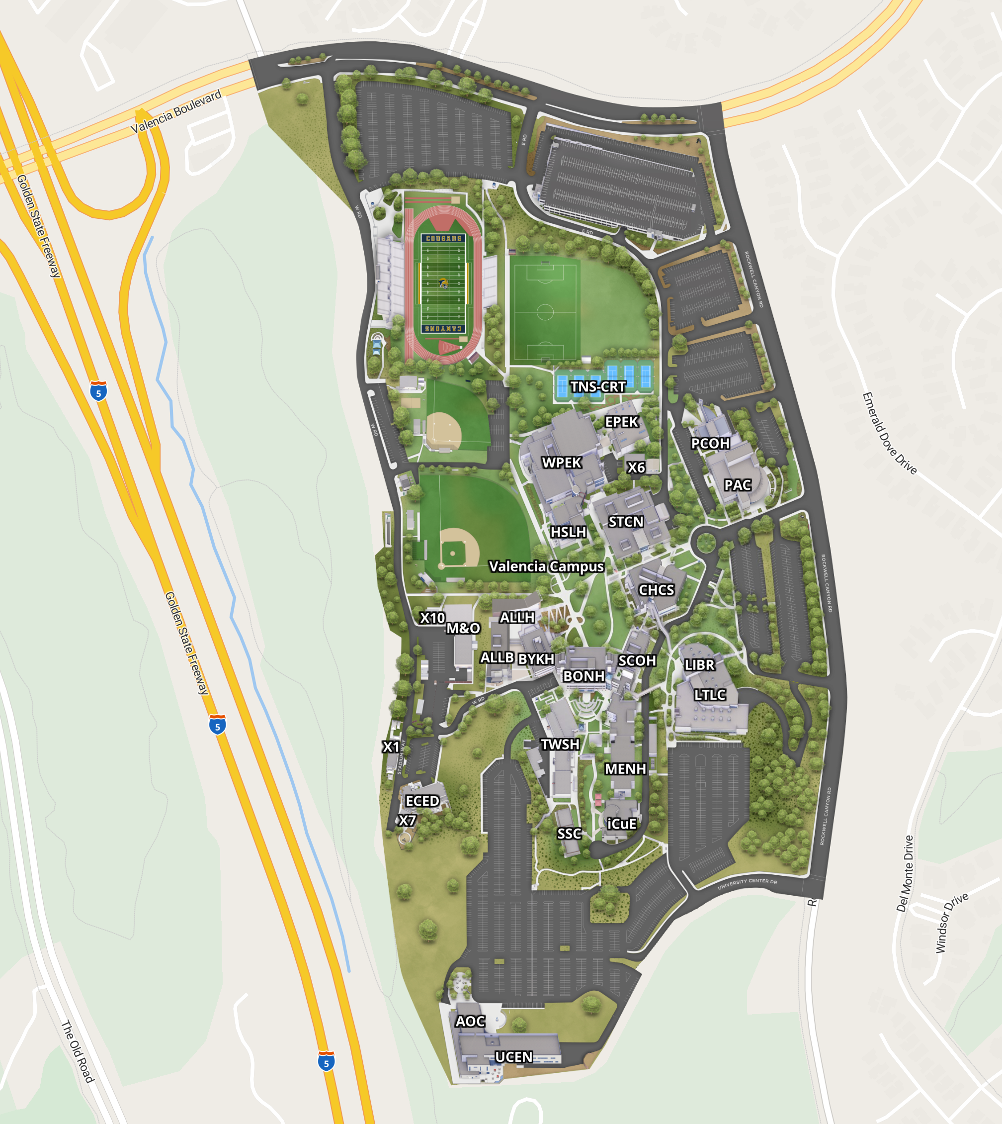 Interactive map of Valencia campus.