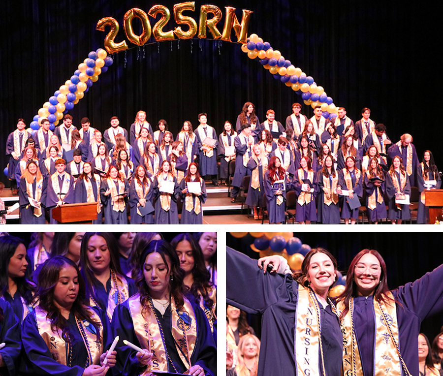 Fifty-eight nursing students received their graduation pins during a ceremony at the Performing Arts Center.