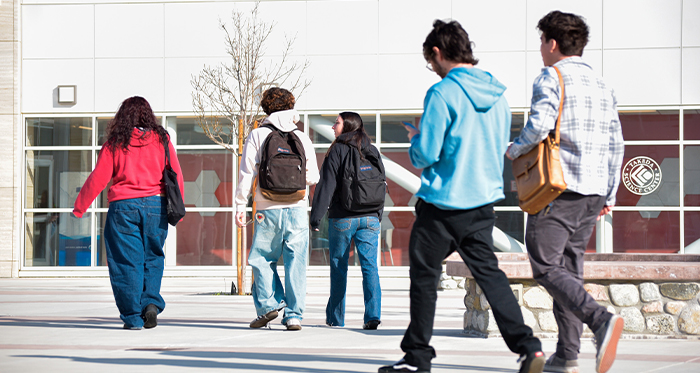 Students walk to their classes at the Canyon Country campus.
