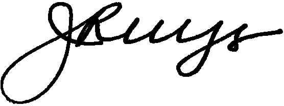 Signature of Jasmine Ruys
