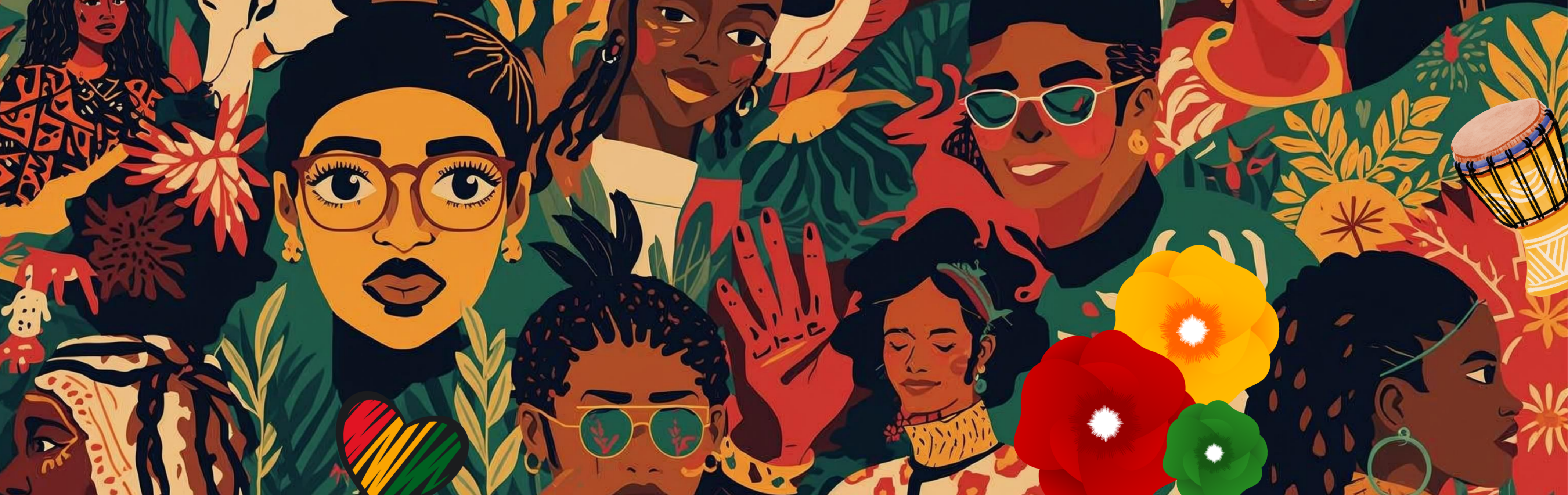Umoja Community Home Page: Banner Image of African-Centered Art Work