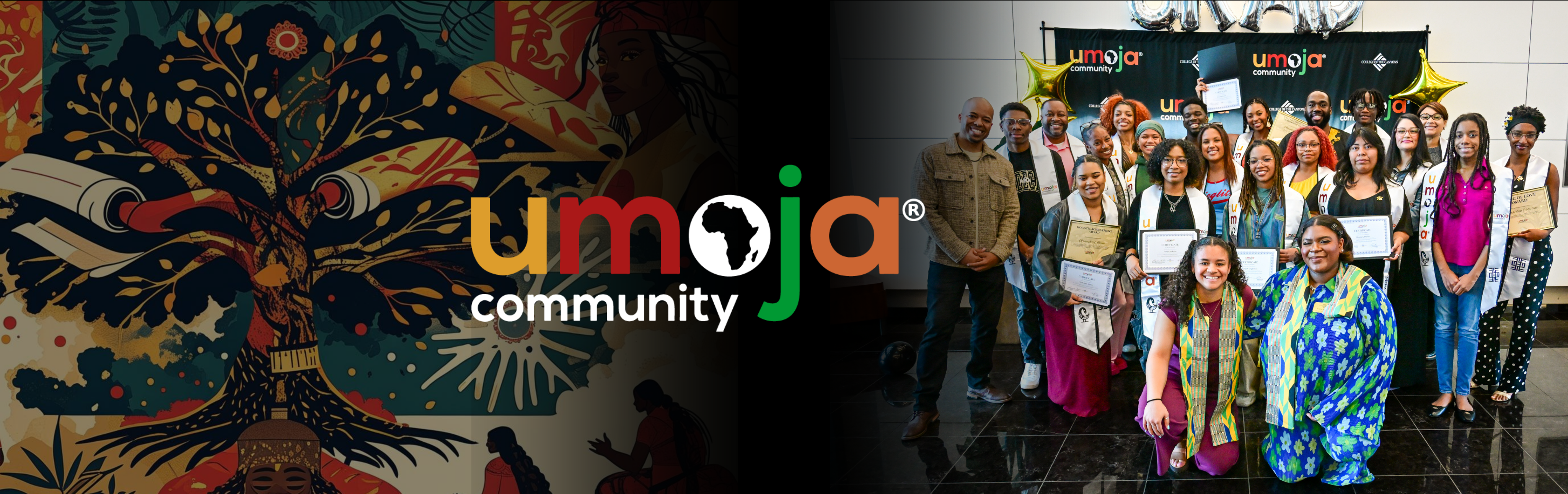 Umoja Community Home Page Image of Diverse Students