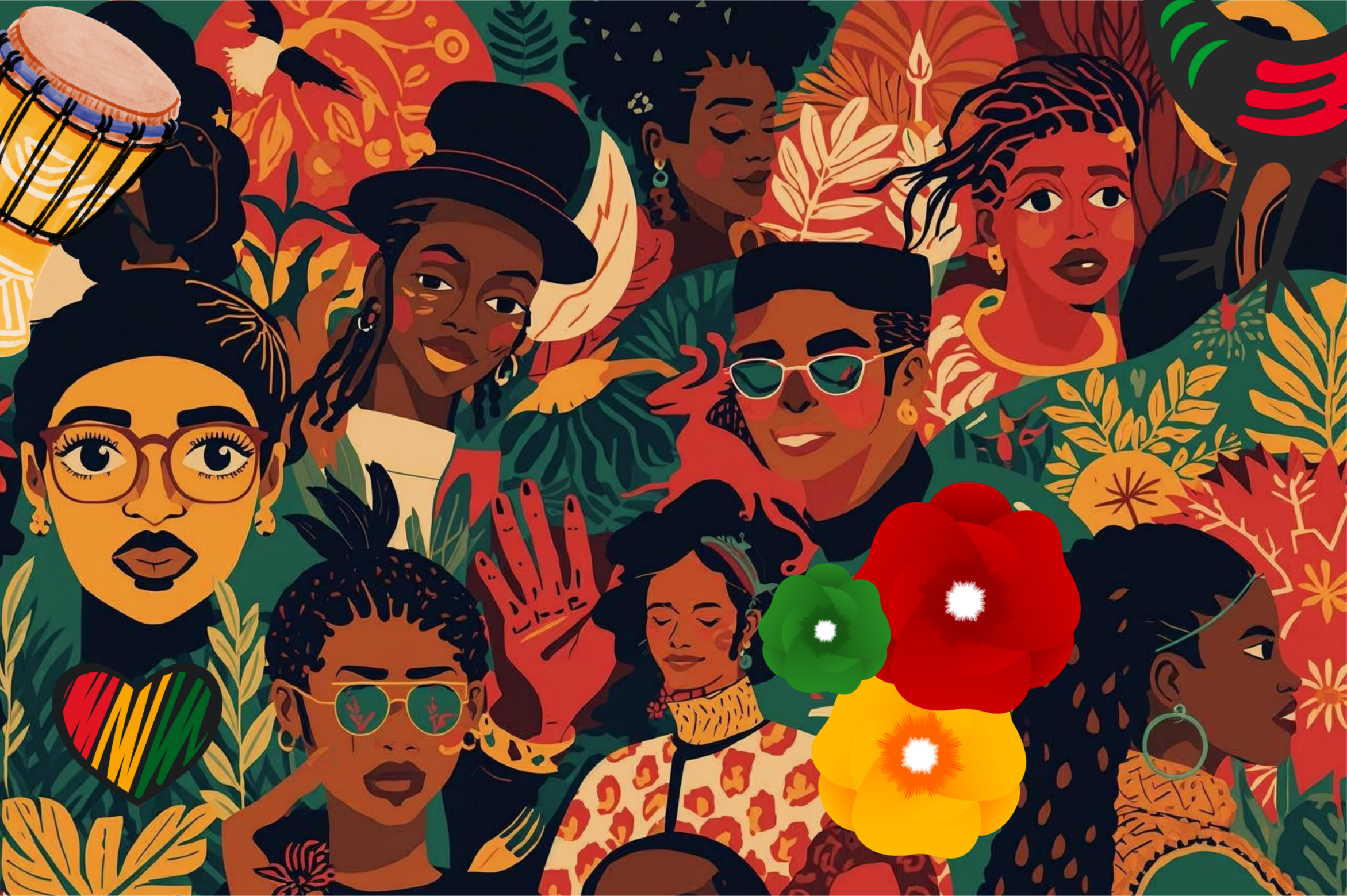 Umoja Community Home Page: Banner Image of African-Centered Art Work