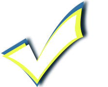 icon - yellow/blue checkmark