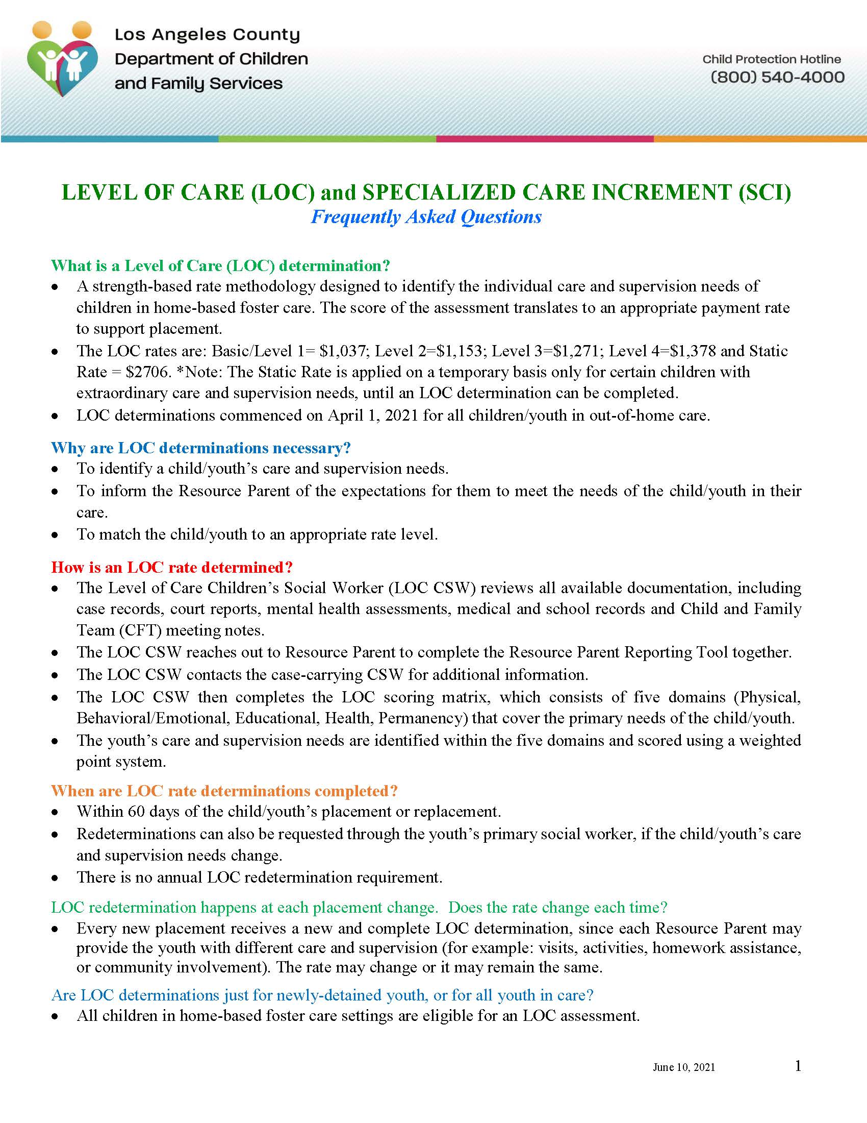 LOC FAQ Page 1