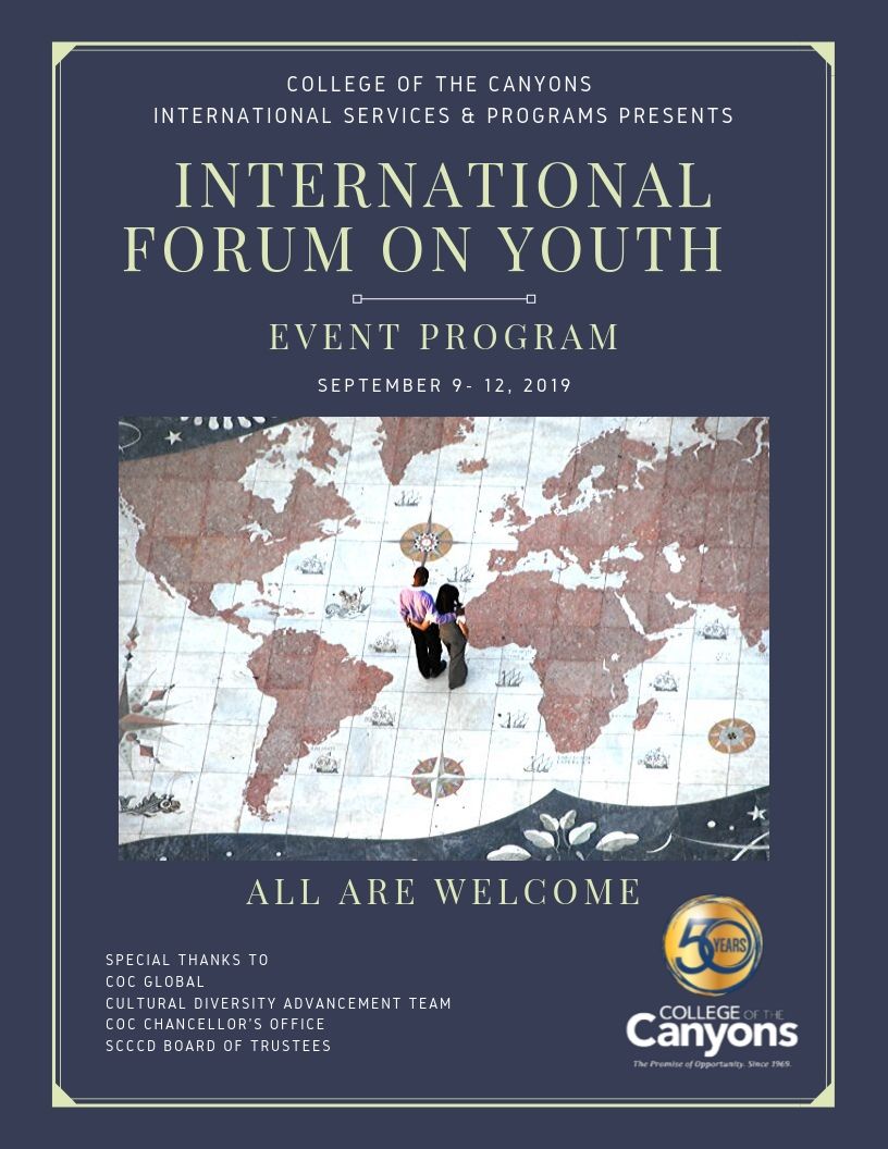 2019 International Forum on Youth Flyer pg1
