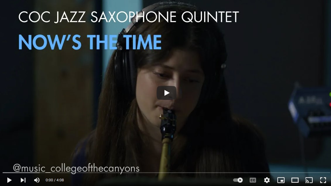 COC Jazz Sax Quintet - Now's The Time