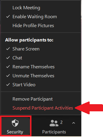 Suspend Participant Activities