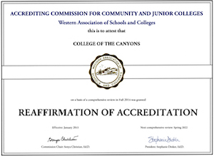 Certificate of Accreditation