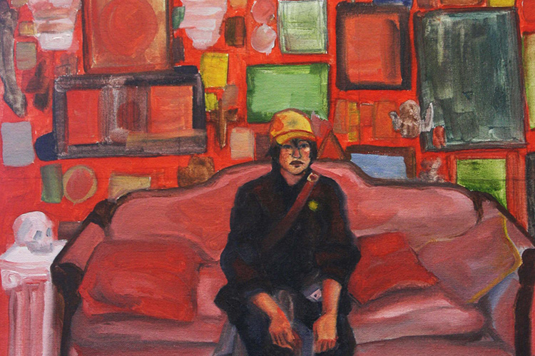 painting of figure on a couch