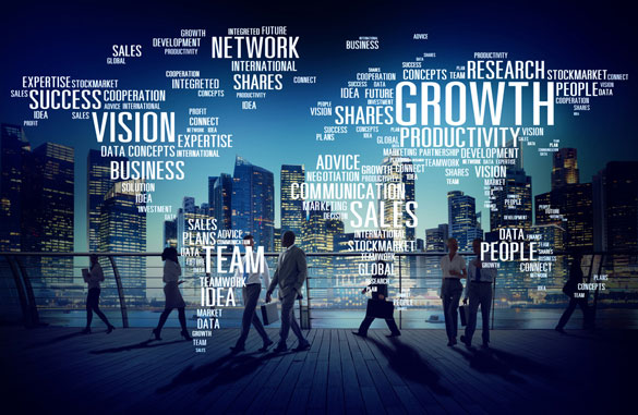 Business world graphic