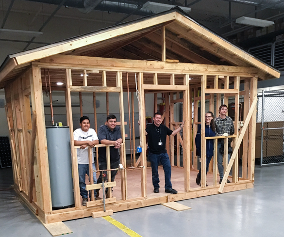 Students in a Noncredit Construction class.