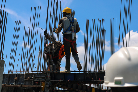 Construction workers on site.