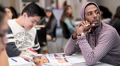 Students learning in Early Childhood Education class.  