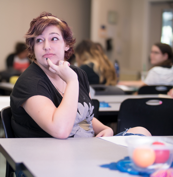 Students learning in Early Childhood Education class.   