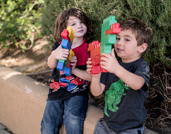 Children learning through playtime at Early Childhood Education class.  