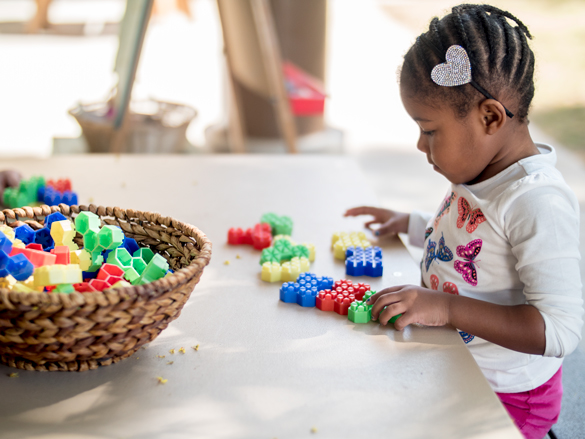 Children learning through playtime at Early Childhood Education class.  