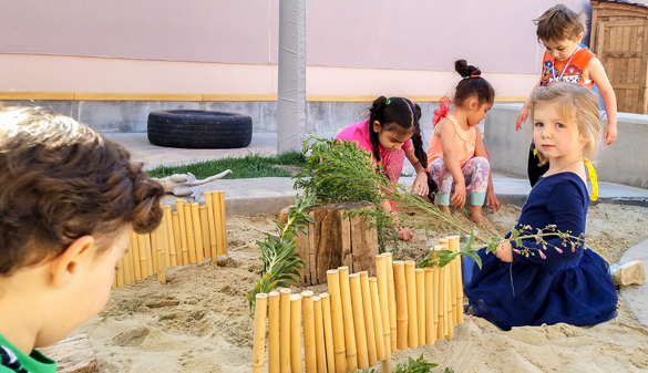 Children learning through playtime at Center for Early Childhood Education. photo © Robin Spurs