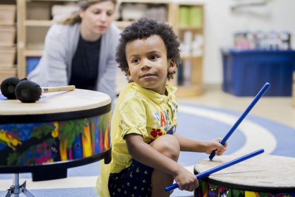 Children learning through playtime at Center for Early Childhood Education. 