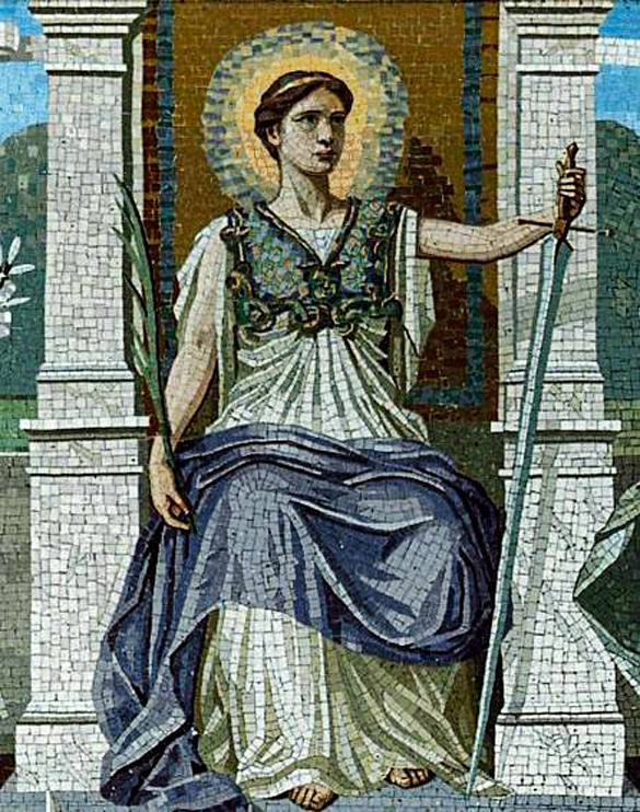 Mosaic Representing both the Judicial and Legislative Aspects of Law