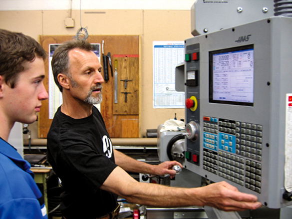 Automated CNC machine.