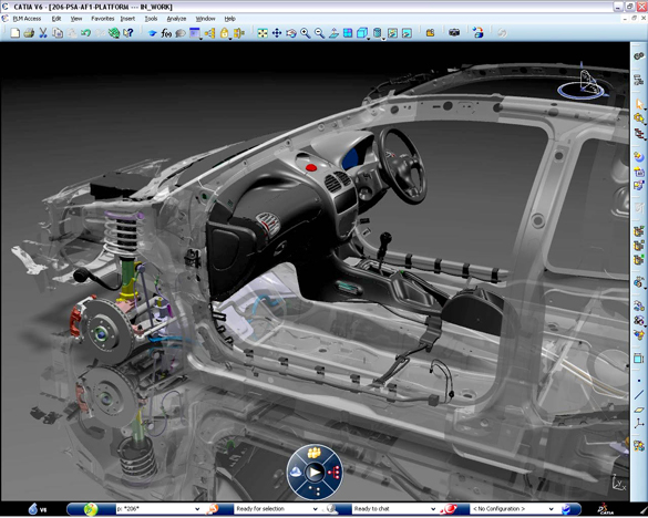 CATIA software.